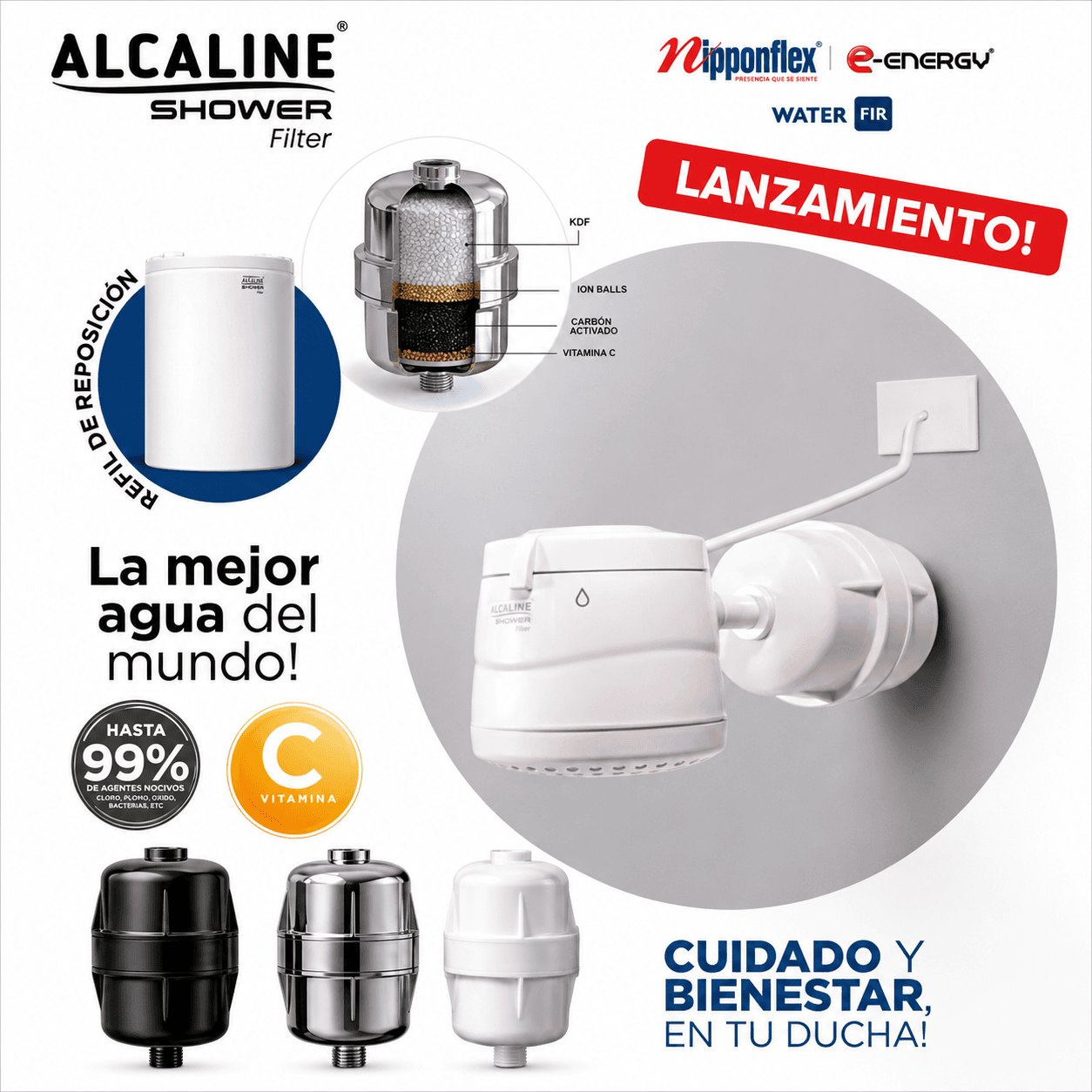 Alcaline Shower Filter