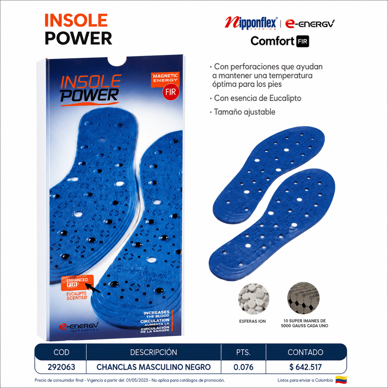 Plantilla Insole Power Azul